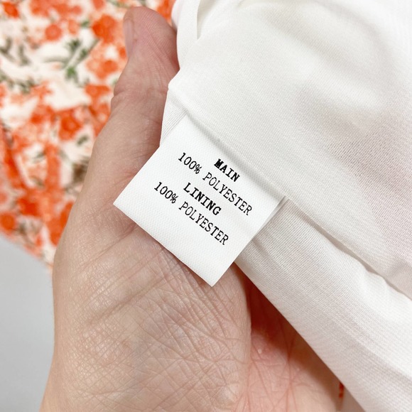 Hello Molly Floral Mini Dress in Orange and White - Picture 11 of 14